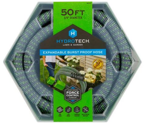 HydroTech Burst Proof Expandable Garden Hose - Water Hose 5_8 in Dia. x 50 ft