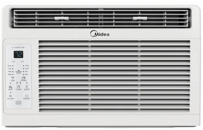 Midea 5,000 BTU 115V Window Air Conditioner with Comfort Sense Remote, up to 150 Sq. ft., Black, MAW05R1WWT-T