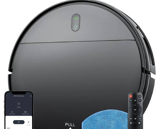 ONSON Robot Vacuum Cleaner, 2 in 1 Robot Vacuum and Mop Combo, With WIFI Connection For Pet Hair, Hard Floor